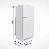 SMAD  6.1 Cu.ft Propane Refrigerator with Top Freezer, Off-Grid Camper Gas Fridge